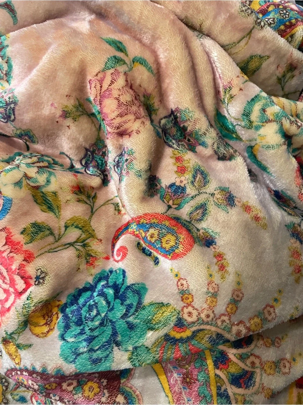 Johnny Was Magaly Laurel Canyon Cozy Blanket Queen Reversible w/ Storage Bag